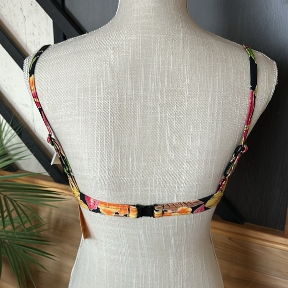 Top bikini 👙 floral size 13/14 NEW with tag Body ID Hawaii flowers push-up - Picture 6 of 8